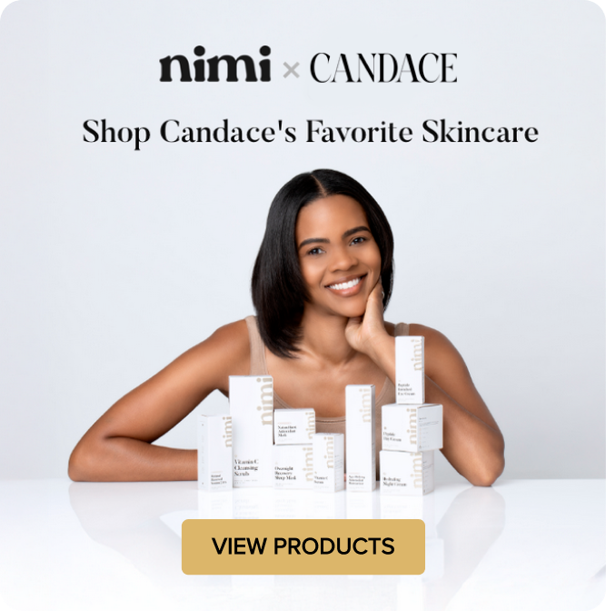 Advertisement for https://www.nimiskincare.com/pages/candace